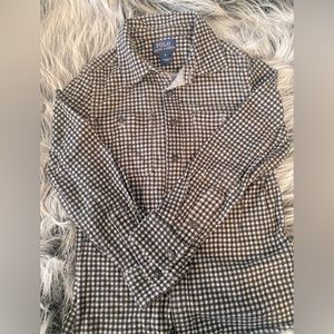 Little Boys gingham long sleeve flannel